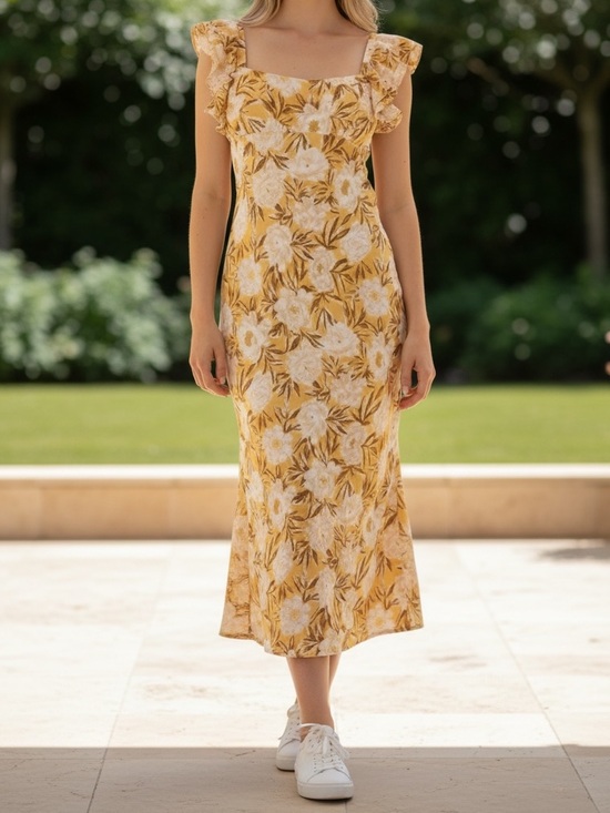 Madewell Dresses & Skirts - NEW Madewell Angelina Slip Dress Chamomile Tea Yellow Floral Print Womens 12 NWT